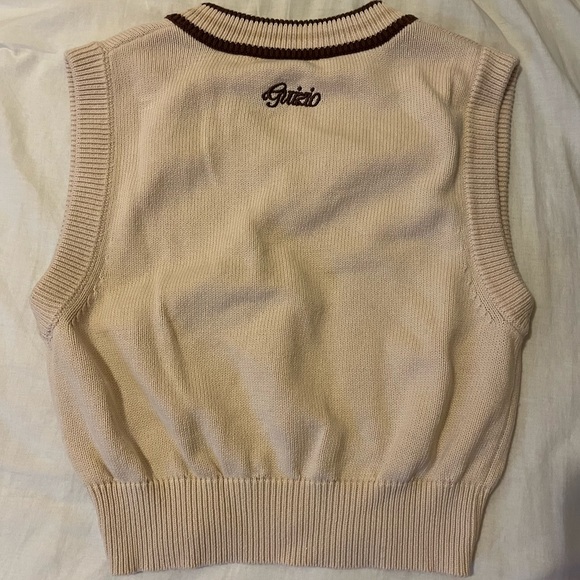 Danielle Guizio Jersey Knit Varsity Sweater Vest - Picture 5 of 6